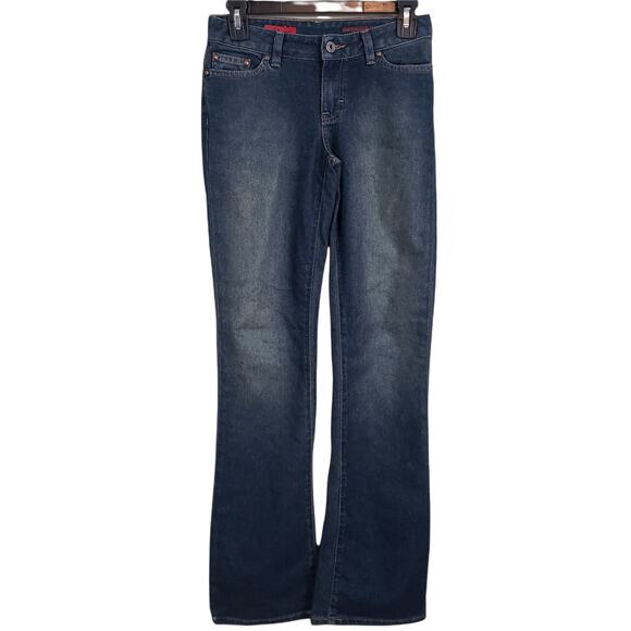 Adriano Goldschmeid The Gemini Blue Dark Wash Bootcut Leg Denim Jeans 26 Reg - Picture 1 of 9